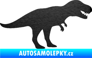 Samolepka Tyrannosaurus Rex 001 pravá škrábaný kov černý