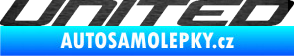 Samolepka United nápis škrábaný kov černý