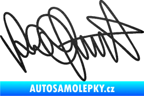 Samolepka Valentino Rossi podpis škrábaný kov černý