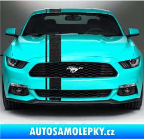 Samolepka Viper pruhy 2 cm + 13 cm škrábaný kov černý