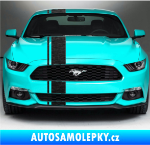 Samolepka Viper pruhy 2 cm + 15 cm škrábaný kov černý
