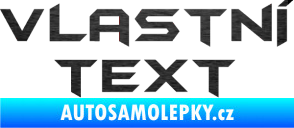 Samolepka Vlastní text - Batman škrábaný kov černý