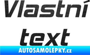 Samolepka Vlastní text - Hemi Head škrábaný kov černý