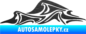 Samolepka Vlny 002 levá moře škrábaný kov černý