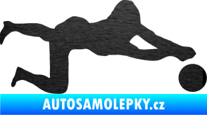 Samolepka Voleybal 008 pravá škrábaný kov černý