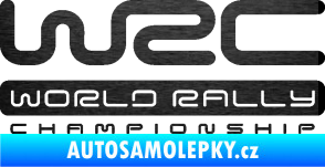Samolepka WRC -  World Rally Championship škrábaný kov černý