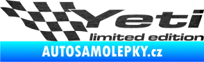 Samolepka Yeti limited edition levá škrábaný kov černý