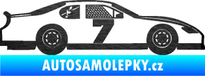 Samolepka Závodní auto 008 škrábaný kov černý