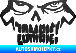 Samolepka Zombie 003 škrábaný kov černý