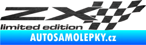 Samolepka ZX limited edition pravá škrábaný kov černý
