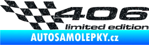 Samolepka 406 limited edition levá Ultra Metalic černá