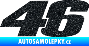 Samolepka 46 Valentino Rossi jednobarevná Ultra Metalic černá