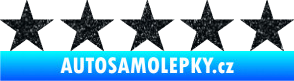 Samolepka 5 star deluxe hvězdy Ultra Metalic černá