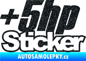 Samolepka + 5hp sticker 001 Ultra Metalic černá