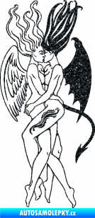 Samolepka Anděl a Démon levá Ultra Metalic černá