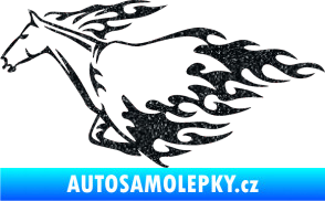 Samolepka Animal flames 003 levá kůň Ultra Metalic černá