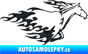 Samolepka Animal flames 003 pravá kůň Ultra Metalic černá