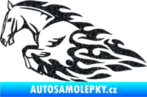 Samolepka Animal flames 008 levá kůň Ultra Metalic černá