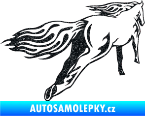 Samolepka Animal flames 009 pravá kůň Ultra Metalic černá