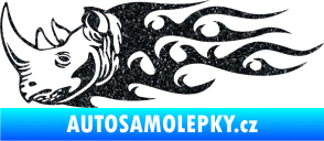 Samolepka Animal flames 025 levá nosorožec Ultra Metalic černá