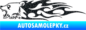 Samolepka Animal flames 027 levá  medvěd Ultra Metalic černá