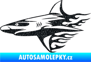 Samolepka Animal flames 031 levá žralok Ultra Metalic černá