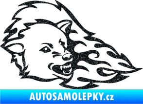 Samolepka Animal flames 036 pravá vlk Ultra Metalic černá