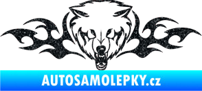 Samolepka Animal flames 038 pravá vlk Ultra Metalic černá