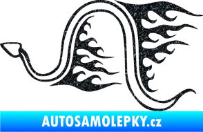 Samolepka Animal flames 040 levá had Ultra Metalic černá