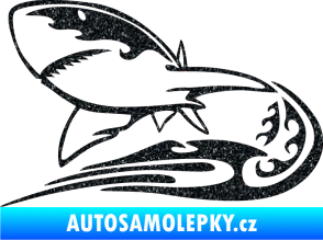 Samolepka Animal flames 041 levá žralok Ultra Metalic černá