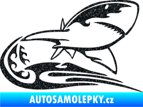 Samolepka Animal flames 041 pravá žralok Ultra Metalic černá