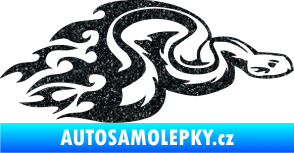 Samolepka Animal flames 042 pravá had Ultra Metalic černá