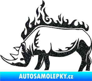 Samolepka Animal flames 049 levá nosorožec Ultra Metalic černá