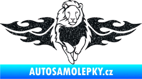 Samolepka Animal flames 051 pravá lev Ultra Metalic černá