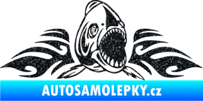 Samolepka Animal flames 063 pravá piraňa Ultra Metalic černá