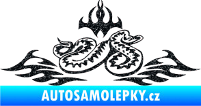Samolepka Animal flames 070 pravá zmije Ultra Metalic černá