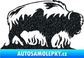 Samolepka Animal flames 071 pravá býk Ultra Metalic černá