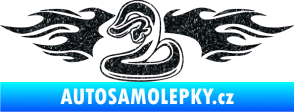 Samolepka Animal flames 072 levá had Ultra Metalic černá