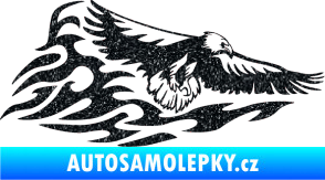 Samolepka Animal flames 075 pravá orel Ultra Metalic černá