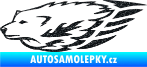 Samolepka Animal flames 078 levá  vlk Ultra Metalic černá