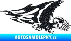 Samolepka Animal flames 081 pravá orel Ultra Metalic černá
