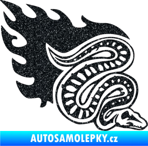 Samolepka Animal flames 086 pravá had Ultra Metalic černá
