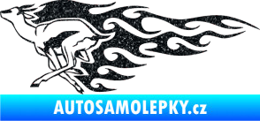 Samolepka Animal flames 092 levá antilopa Ultra Metalic černá