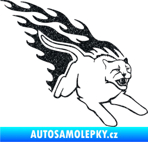 Samolepka Animal flames 096 pravá puma Ultra Metalic černá