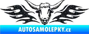 Samolepka Animal flames 098 levá býk Ultra Metalic černá