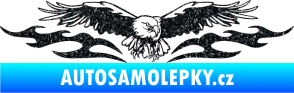 Samolepka Animal flames 100 pravá orel Ultra Metalic černá