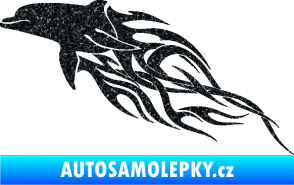 Samolepka Animal flames 102 levá delfín Ultra Metalic černá