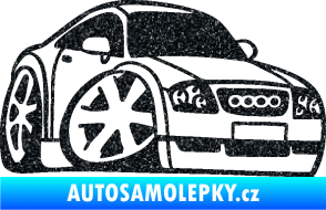 Samolepka Audi TT karikatura pravá Ultra Metalic černá