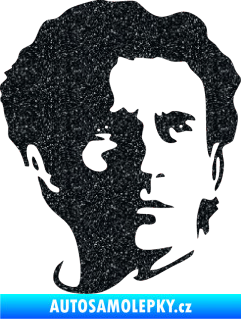 Samolepka Silueta Ayrton Senna pravá Ultra Metalic černá
