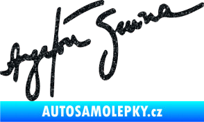 Samolepka Podpis Ayrton Senna Ultra Metalic černá